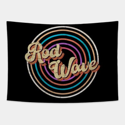 Vintage Circle Line Color Rod Wave Tapestry Official Rod Wave Merch