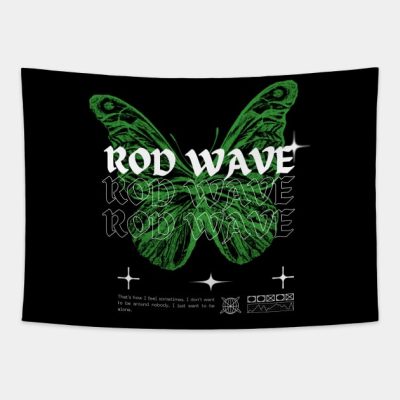 Rod Wave Butterfly Tapestry Official Rod Wave Merch