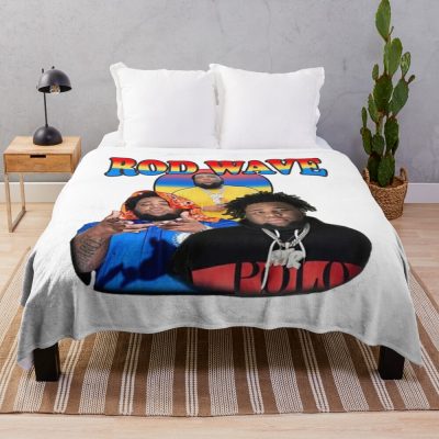 Rod Wave Funny Throw Blanket Official Rod Wave Merch