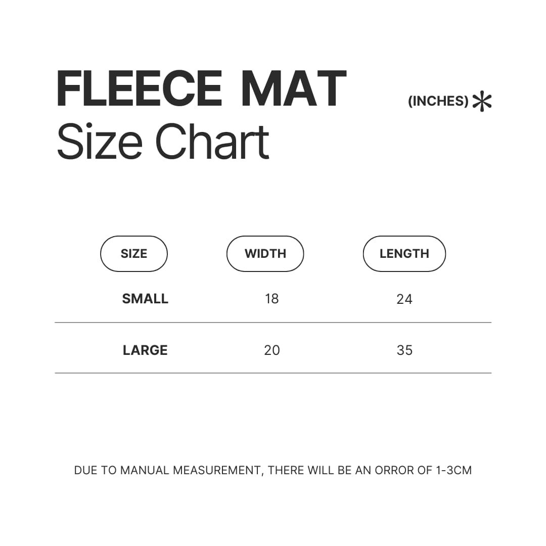 Fleece Mat Size Chart - Rod Wave Merch
